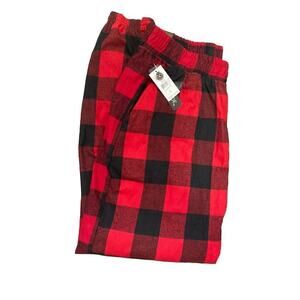 Burnside Fleece Pajama Jogger Pant Mens Large Buffalo Plaid Lounge NWT